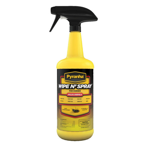 Pyranha Wipe N' Spray Fly Spray for Horses